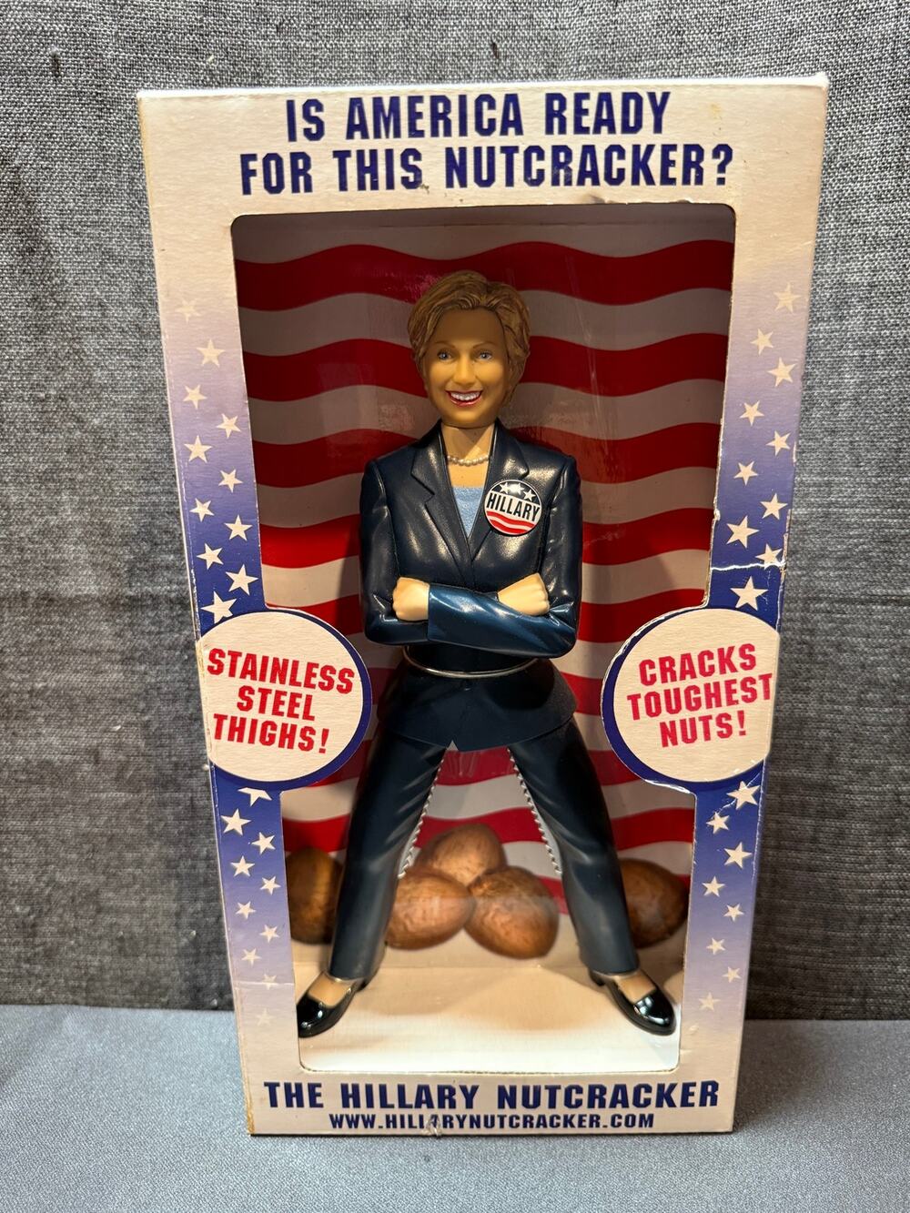 The Hillary Nutcracker Vintage 2007 Political Novelty Gag Gift 9" Figurine NIB